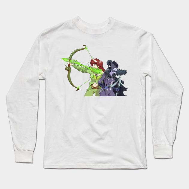 Windranger and Phantom Assassin - Dota 2 Long Sleeve T-Shirt by SLMGames